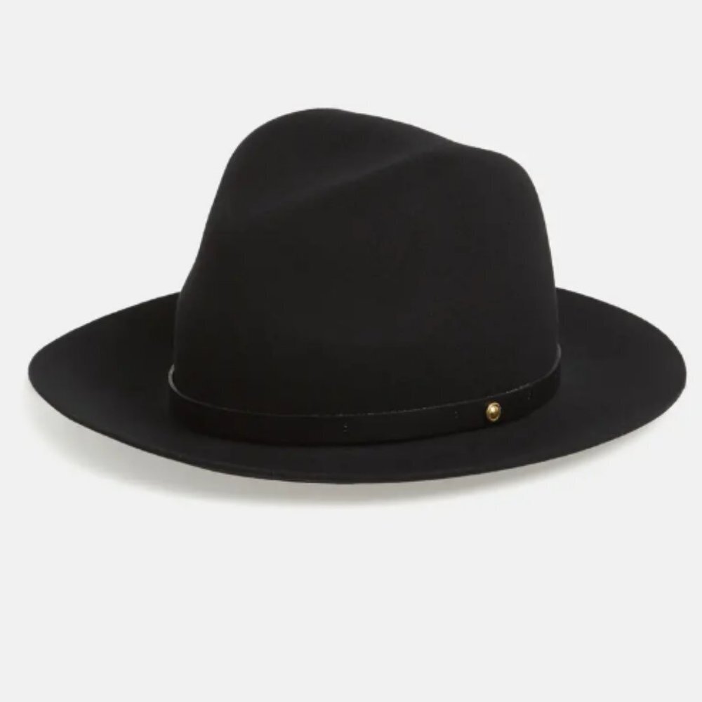RAG & BONE Floppy Brim Felted Wool Fedora sz L